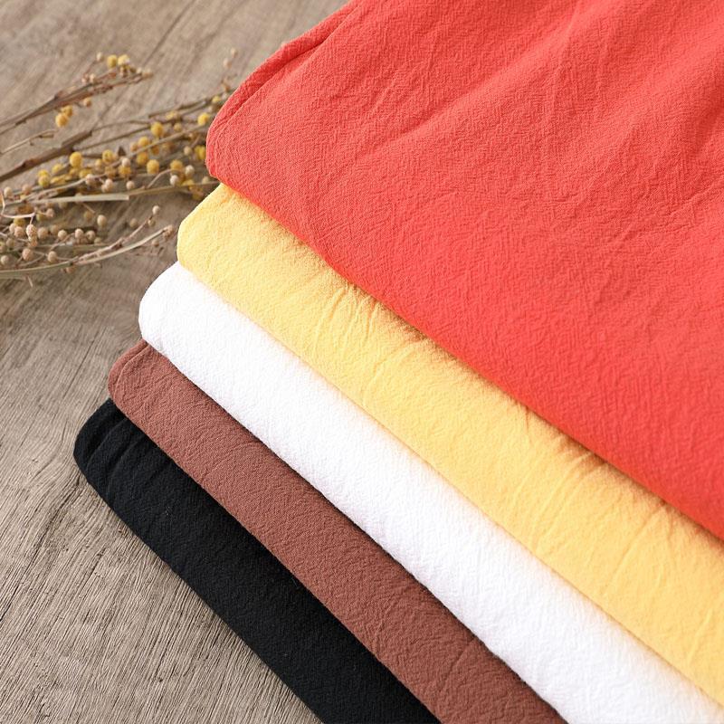 WTEMPO M-XXXXL Cotton Linen Pants Women Spring and Summer Loose Elastic Waist Solid Color Casual Trousers