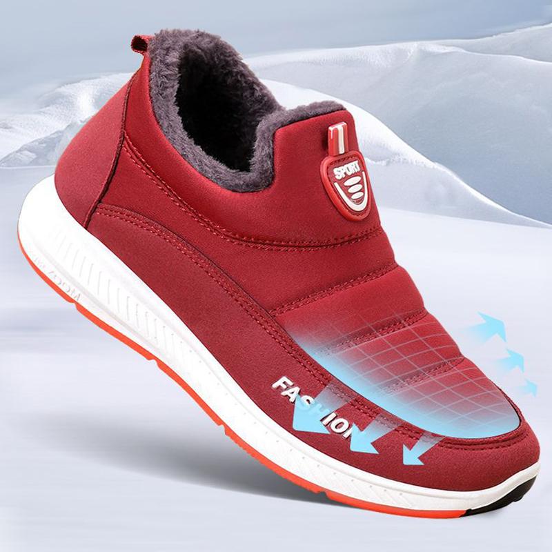 Autumn and Winter Women's Plus Velvet Thick Warm Sports Shoes Non-slip Shock Absorption Lightweight Sports Shoes