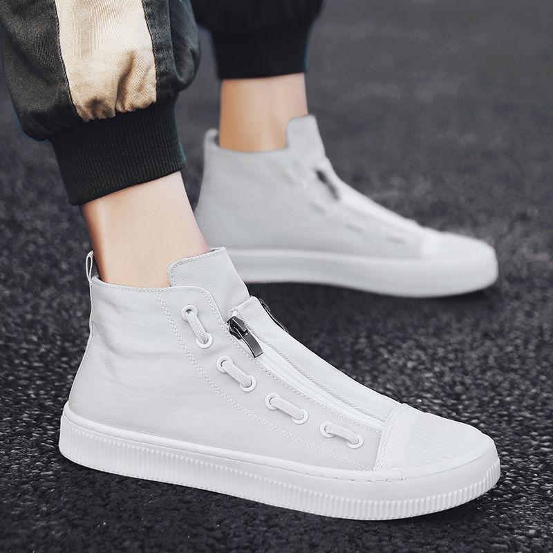 Summer Men's Trendy Shoes Korean Style All-match Casual Shoes Lazy One-foot High-top Sneakers