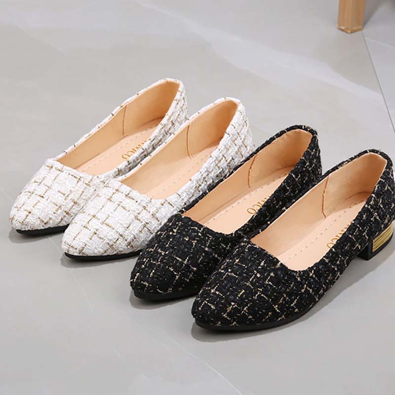 Women's Beanie Shoes Lazy Shoes Shallow Mouth Single Shoes Social One-legged  Flat-bottomed All-match Flat-bottomed