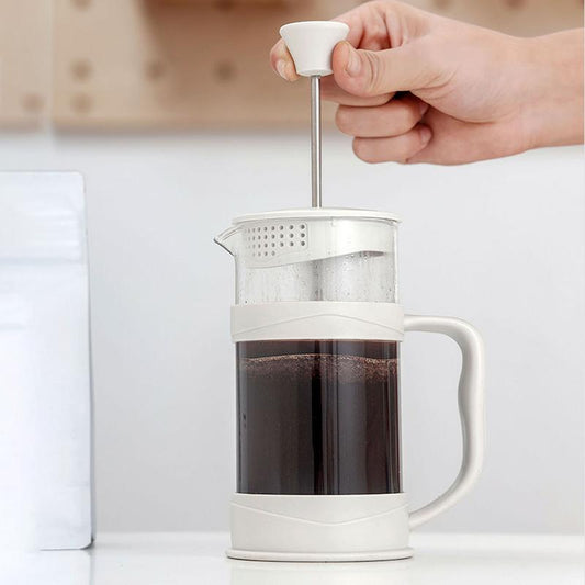 French Press Pot Coffee Pot Hand-pushed Filter Press Pot Glass Tea Maker Milk Foam Press Teapot Coffee Filter Cup