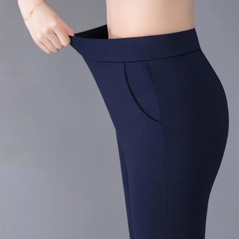 High-waisted Leggings, Spring and Summer Plus Size Loose Korean Version Was Thin, Black Casual Straight-leg Pants Women