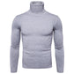 Winter Men's Sweater Turtleneck Slim Stretch Base Knitwear Solid Color Pullover Long Sleeve Sweater