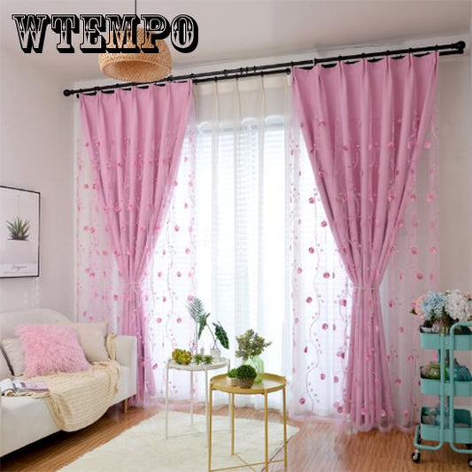 WTEMPO Window Curtain Shading Window Curtain Comfortable Warm Bedroom Window Curtain