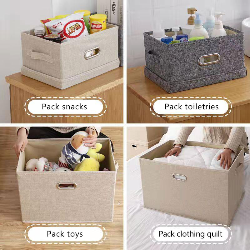 Covered Storage Box Clothes Snack Storage Box Folding Large Closet Storage Box Wardrobe Organizer Box