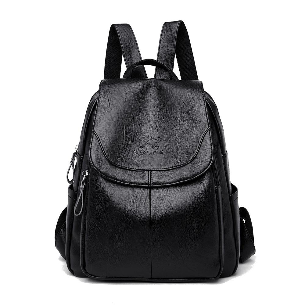 Ladies Backpacks Soft Leather Fashion Backpacks Female Travel Bags Backpacks Large-capacity School Bags