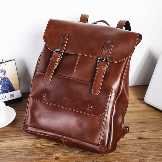 Backpack Men and Women Brown Color Large Capacity Waterproof Student Computer Bag Sports Travel Bag