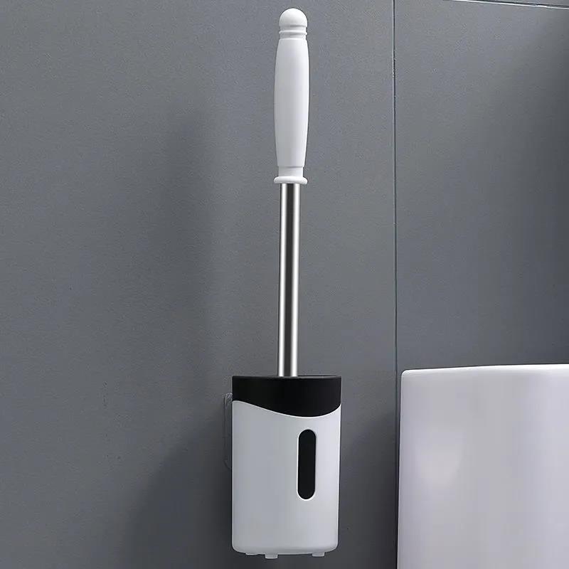 Silicone Toilet Brush No Dead Corners Household Wash Toilet Cleaning Soft Bristle Artifact Creative Bathroom Accessories