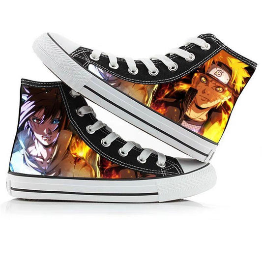 High-top canvas shoes anime surrounding casual shoes men and women tide shoes Couple canvas shoes