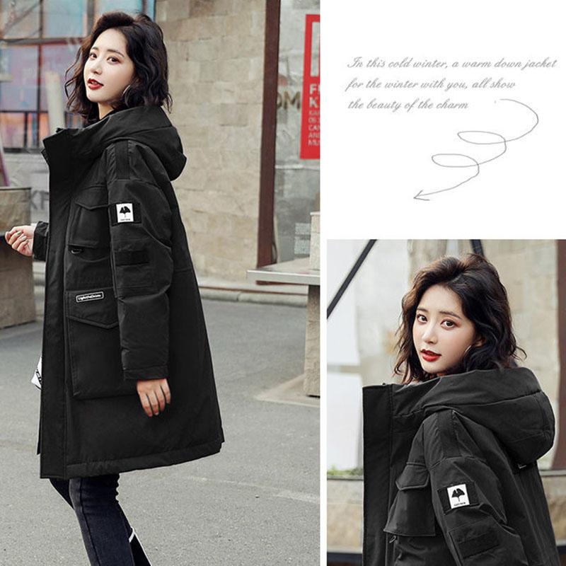 Winter Down Jacket Mid-length Tooling Down Jacket Jacket Thickened Plus Size Women Winter Coat