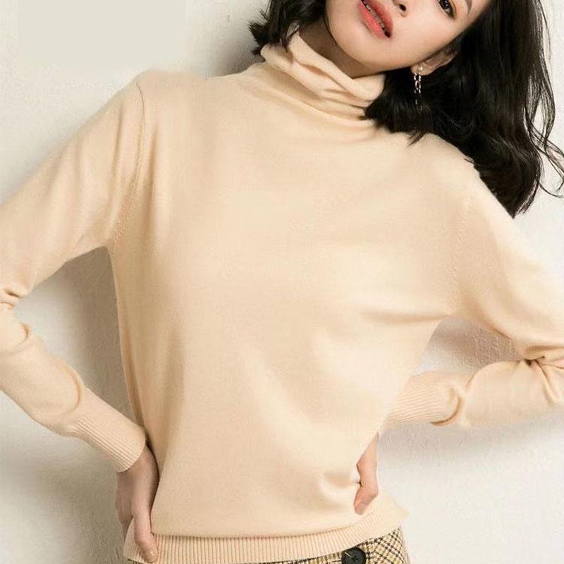 Women's Turtleneck Cashmere Sweater Warm knited Jumpers Ladies Pullover Women's slim sofa Sweaters  Turtleneck Autumn Winter