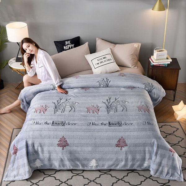 Winter Coral Blanket Warm Plush Sheets Double Quilt Spring and Autumn One-piece Flannel Blanket