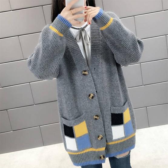 Women's Sweater Cardigan Large Size Mid-length Loose Knitted Coat Female Casual Autumn and Winter Coats