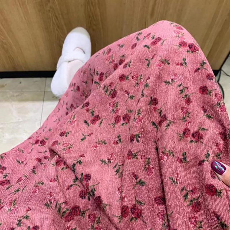 Fashion Women Floral Dress Sweet and Crotch-covering Spring and Autumn Women's Long Dress Thin High-waisted Rose Dress