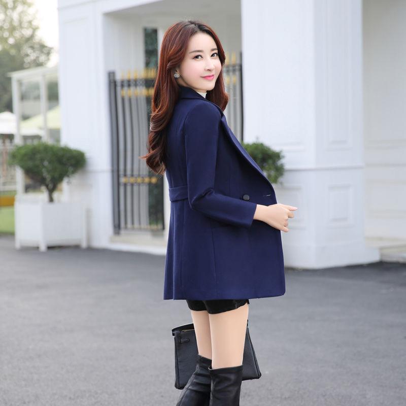 Autumn and winter large size Woman's clothing Long sleeve warm Windbreaker Large size Woolen coat