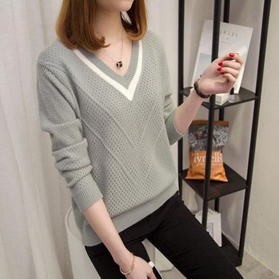 Casual Women Knitted Sweater Pullovers Full Sleeve Ladies Fashion Sweaters Female Winter and Autumn