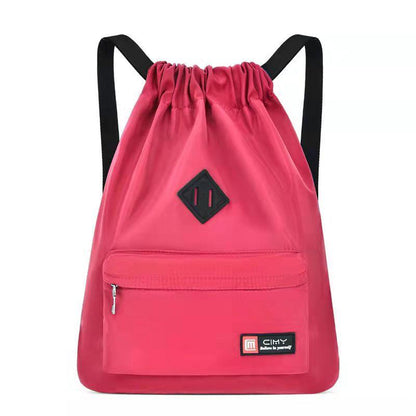 7 Colors Drawstring Travel Backpack Waterproof Nylon Large Capacity Storage Bag Women Shoulder Bag