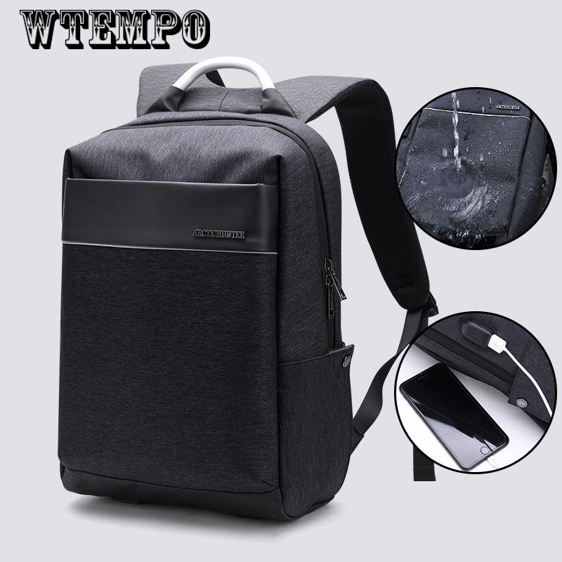 PU Leather Men's Shoulder Bags Fashion Travel Backpack Men Business Laptop Backpack School Boys Bag