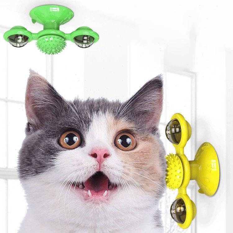 Rotating Cat Windmill Double Ball Turntable Cat Scratching Hair Artifact Cat Toy Pet Supplies