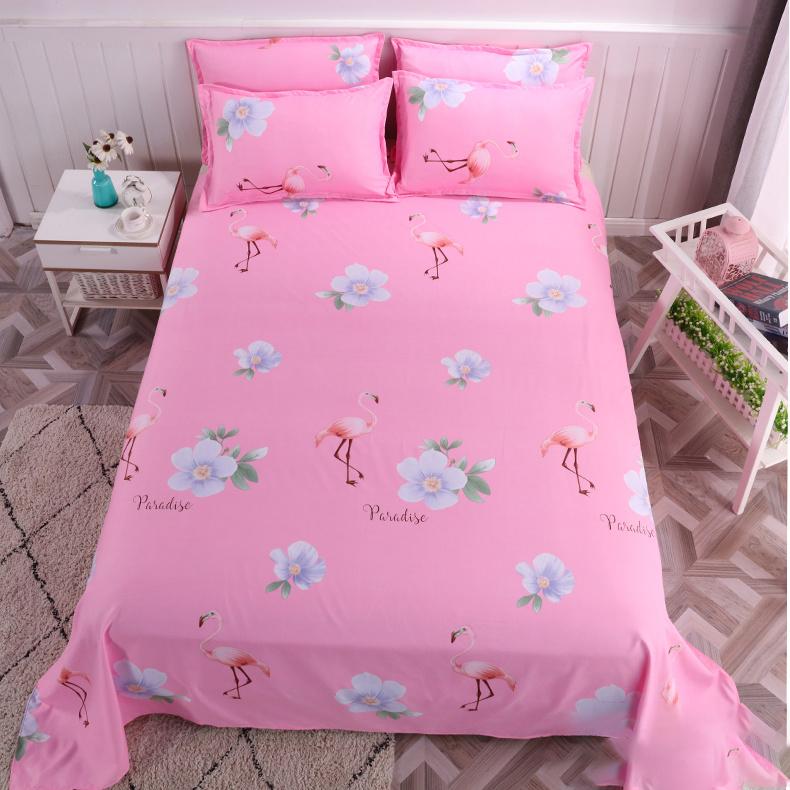 Bedding: 3 Large Sheets, Used for Large Sheets, Letter Printing Plate, with Pillowcase, Cotton Fabric Is Comfortable, Breathable and Washable