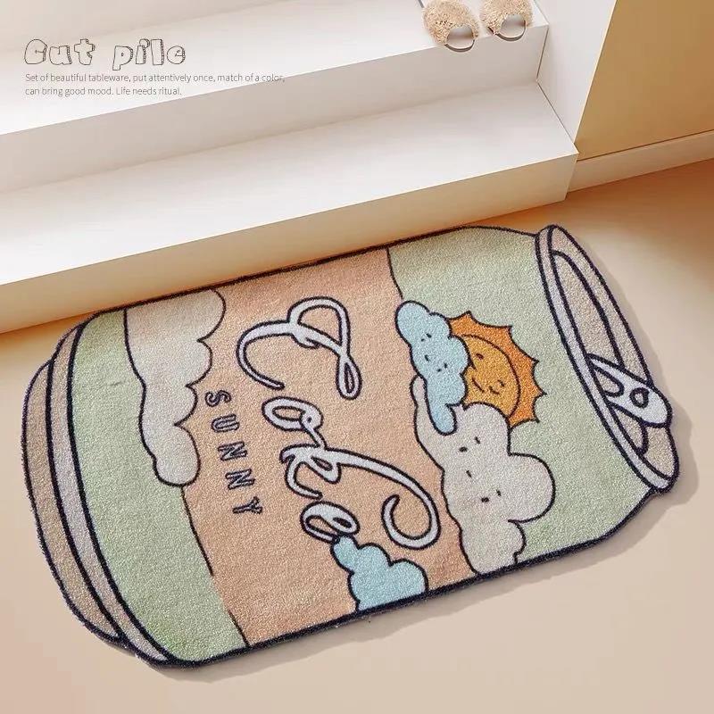 Cartoon Pattern Carpet Bedroom Bedside Blanket Household Long Strip Carpet Special-shaped Floor Mat