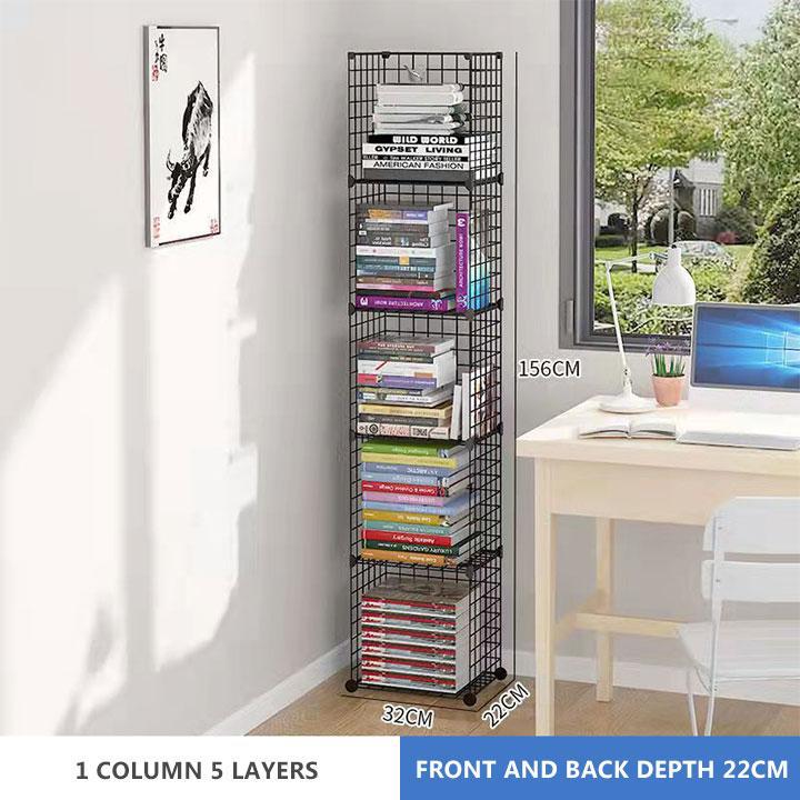 3/5 Layers Simple Bookshelf Shoe Rack Floor Table Desktop Shelf Wrought Iron Student Desk Storage Shelf Closet Shelves Organizer Shoe Racks