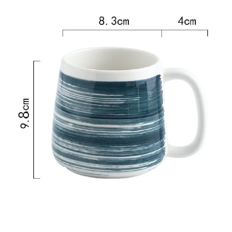 Creative Hand-painted Ceramic Mug Personality Trend Mug Simple Mug Men and Women Coffee Milk Couple Mug