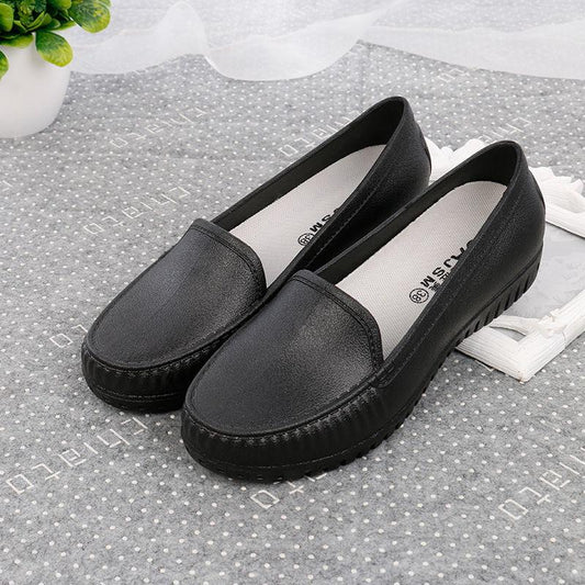 Women's Spring and Autumn Large Size Shoes Female Solid Color Soft Flat Heel Casual Single Shoes