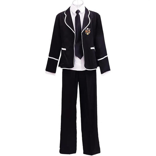 British College Style School Uniform Suit Spring and Autumn Uniform Japanese Skirt Male Student Korean Primary and Secondary School Student Class