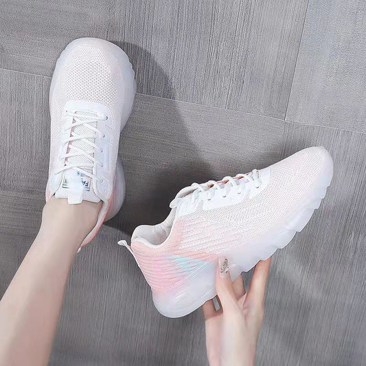 Women's Summer Mesh Breathable Shoes Korean Version All-match Student Casual Sports Shoes Ladies Comfortable Fitness Shoes