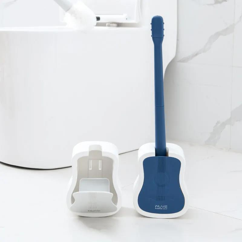 Bathroom Toilet Cleaning Tools Silicone Toilet Brush with Toilet Brush Holder Creative Cleaning Brush Set Cleaning Tools