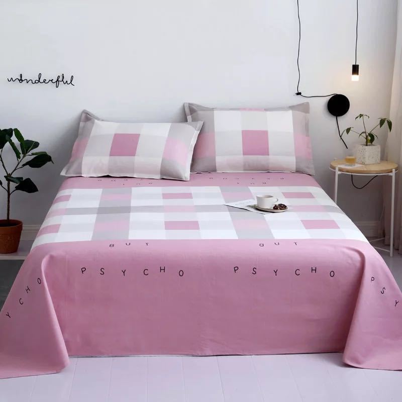 Thickened Old Coarse Cloth Bed Linen Single Piece Cotton Bed Linen Three Piece Set Bedding Cotton Bed Linen Dormitory Bed Linen Can Be Washed