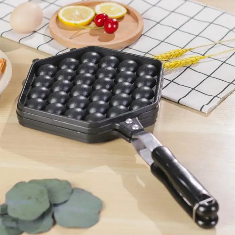 Waffle Maker Eggettes Pan Nonstick Egg Bubble Baking Mold Plate Tool Gas Stoves