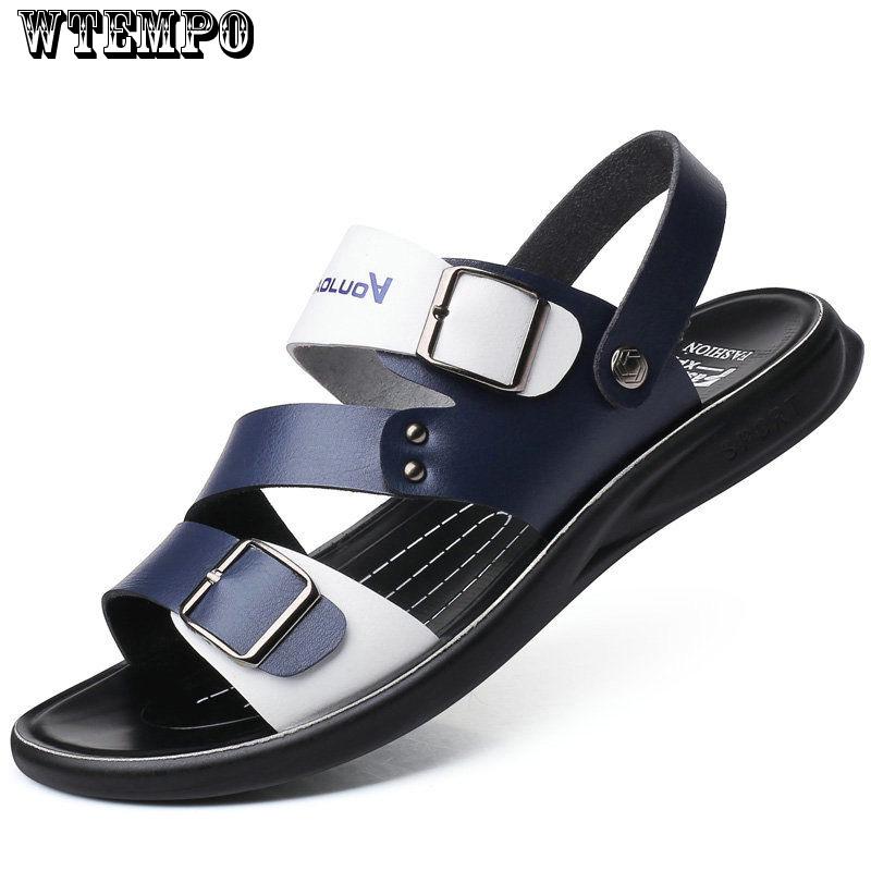 Summer Men's Shoes Genuine leather Sandals Men Sandals Platform Business Sandal