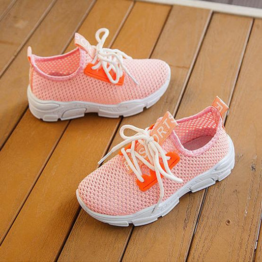 Kids Spring Summer Shoes Girls and Boys Soft Sole Sports Shoes Anti-slip Casual Mesh Flat Shoes