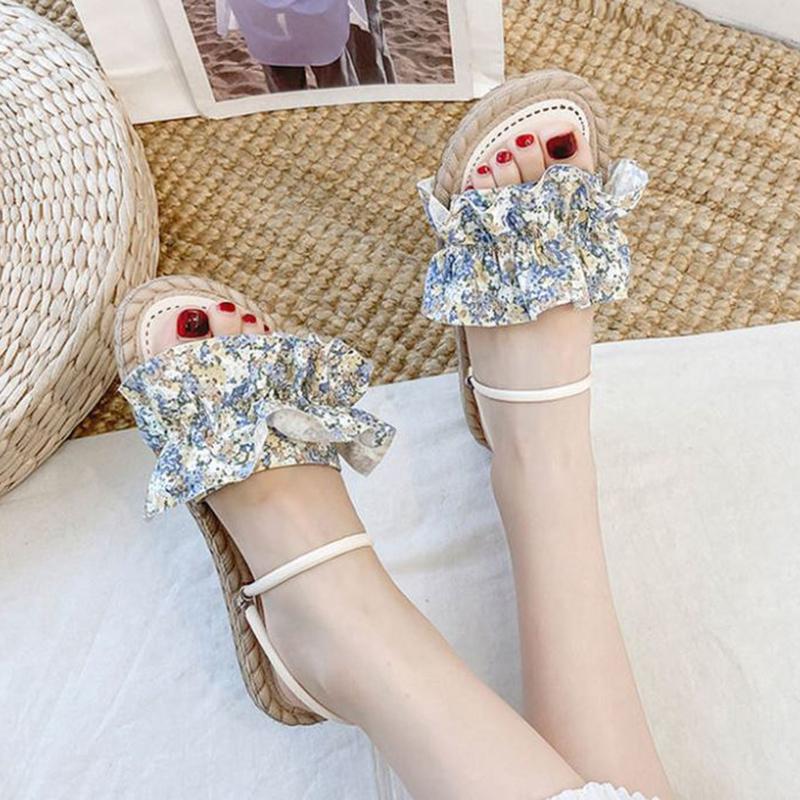 Flower Two-wear Sandals  Slippers  Women's Outer Wear Summer Fashion Comfortable  Breathable All-match Beach Shoes