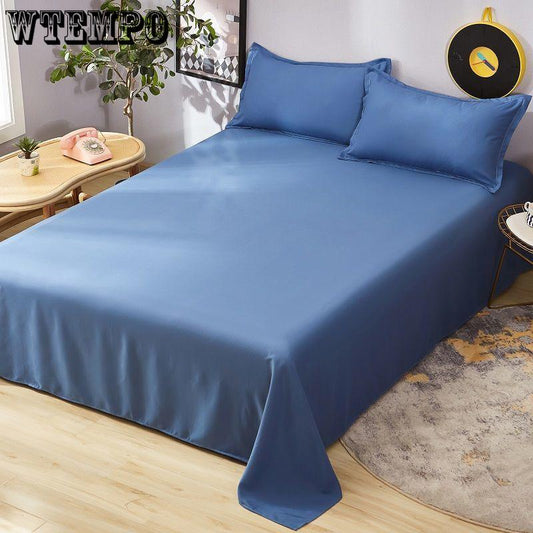 Bedding Cotton Queen-size Bed Sheet One Piece Soft Sheet Extra-large Size Simple Pure Color High-quality Bed Sheet