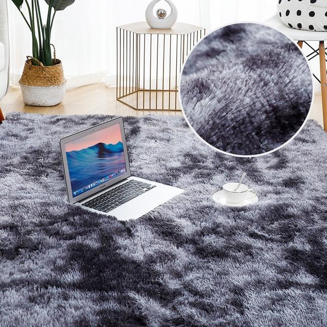 Thicken Carpet for Living Room, Home Decoration Carpet for Window Headboard, Plush Carpet, Children's Bedroom, Fluffy Carpet, Soft Velvet Cushion