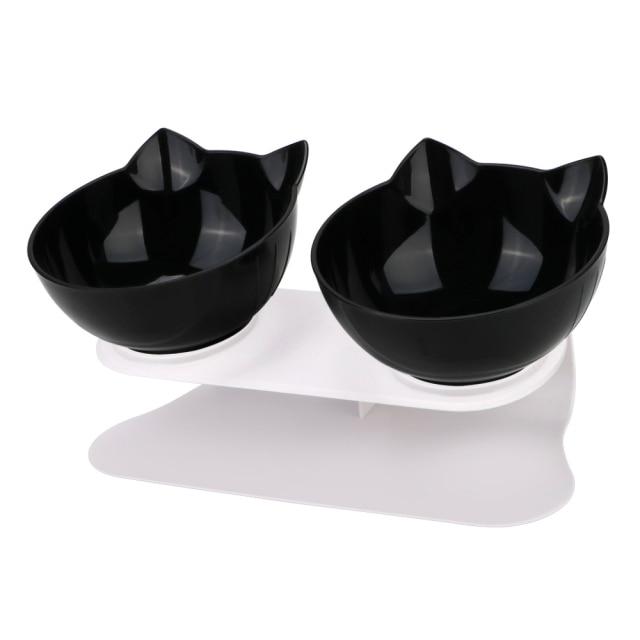 Non-slip Cat Bowls Double Pet Bowls With Raised Stand Pet Food and Water Bowls Cats Dogs Feeders Pet Products Durable Cat Bowls