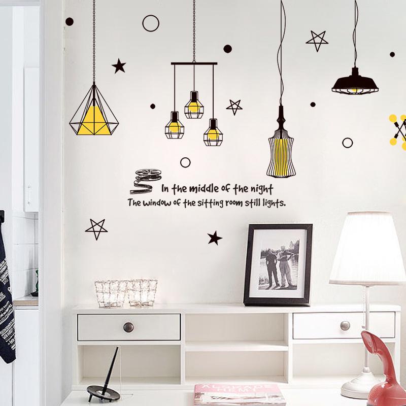 Creative personality chandelier self-adhesive wallpaper stickers