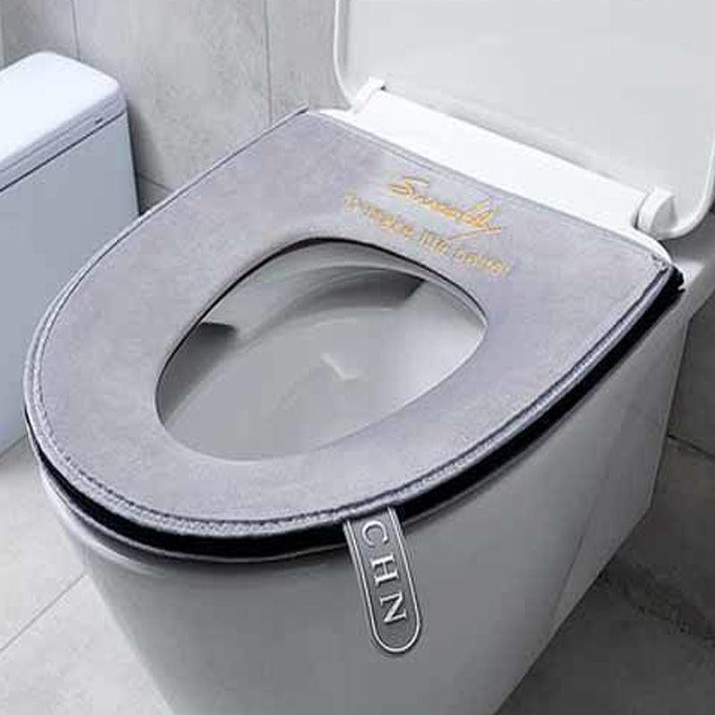 Household Plush Toilet Seat Four Seasons Universal Toilet Cover Bathroom Toilet Waterproof Zipper Toilet Cover