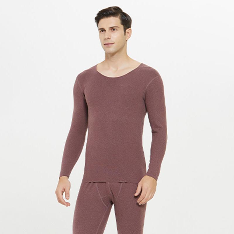 Men Winter Autumn Thicken Thermal Underwear Tight Suit High Elasticity Wearable Comfortable Versatile Soft Lining O-neck Spring Long Sleeve Breathable