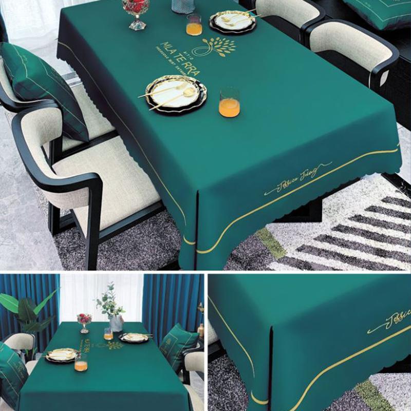 Tablecloth Waterproof and Oilproof Tablecloth Disposable Modern Rectangular Coffee Table Cloth Home Decoration Fabric