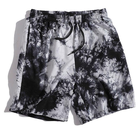 Gradient Shorts Men's Summer New Hip-hop Street Pants Loose Tie-dye Five-point Pants Couples Knitted Pants