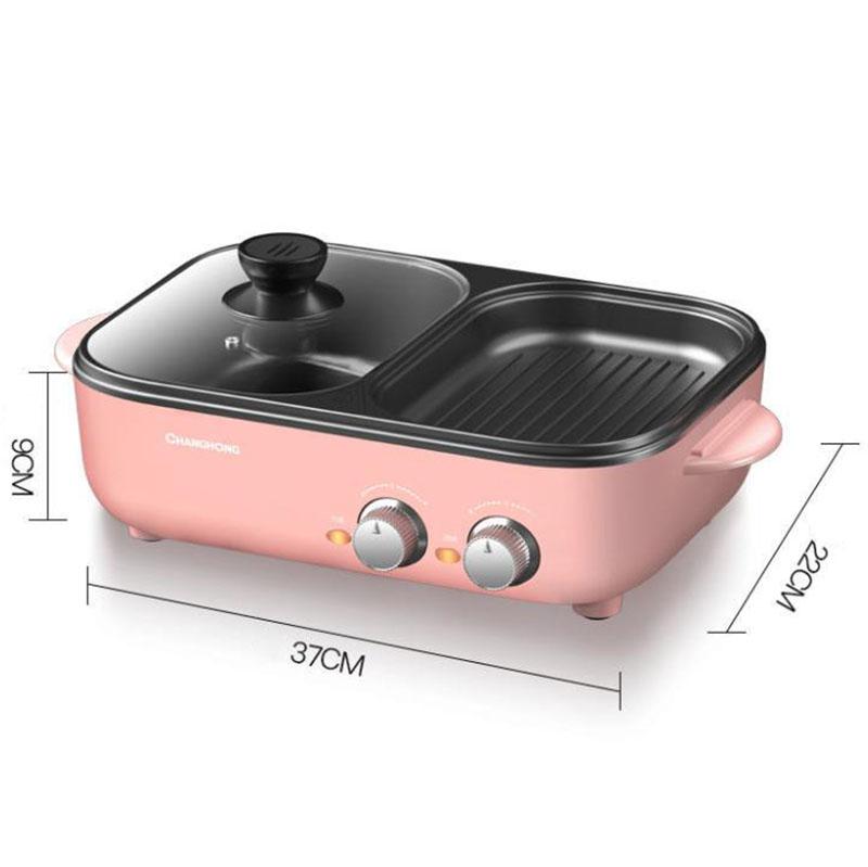 1200W BBC Heat Pot Machine Electric Bakeware Smokeless Fried Steak Pan Multi-purpose Grill Pan Nonstick Pot