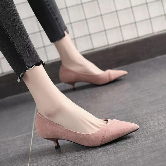 Women Pumps Suede High Heels Shoes  Office Shoes Stiletto Party Shoes Female Comfort Women Pointed Toe Heels