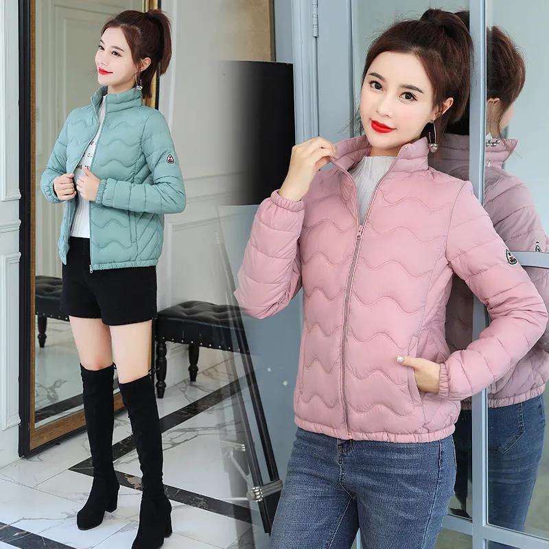 2021 Padded Jacket Women Short Light and Thin Winter Korean Style Slim Small Padded Jacket Plus Size Ladies Padded Jacket