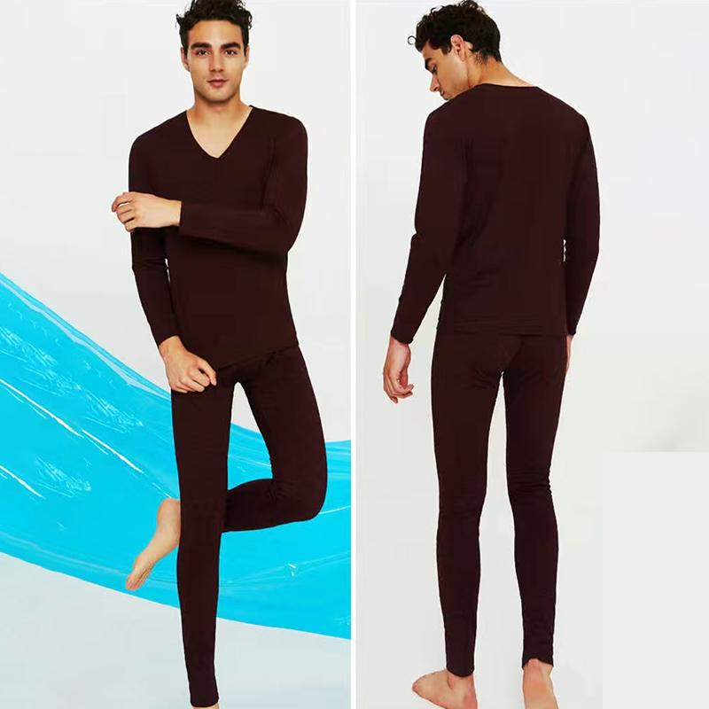 Men Winter Autumn Clothes Thermal Underwear Tops Pants Male Tight Suit Windproof Comfortable Soft Lining Long Sleeve High Elasticity Slim