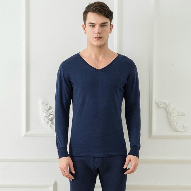 Men Winter Autumn Thicken Thermal Underwear Tight Suit High Elasticity Wearable Comfortable Versatile Soft Lining Male Pajamas Long Sleeve Breathable