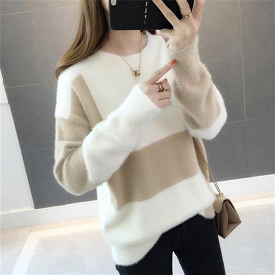 Autumn Winter Women Sweaters and Pullovers Long Sleeve Casual Sweater Solid Knitted Jumpers Sweater